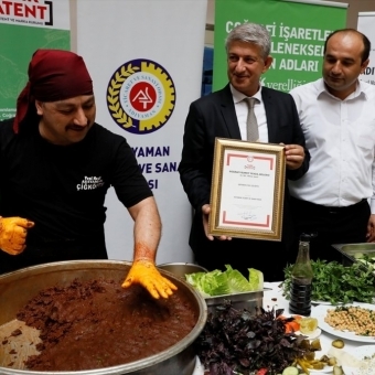 Adıyaman Etsiz Çiğ Köfte Coğrafi İşaret Tescil Belgesi Takdim Töreni